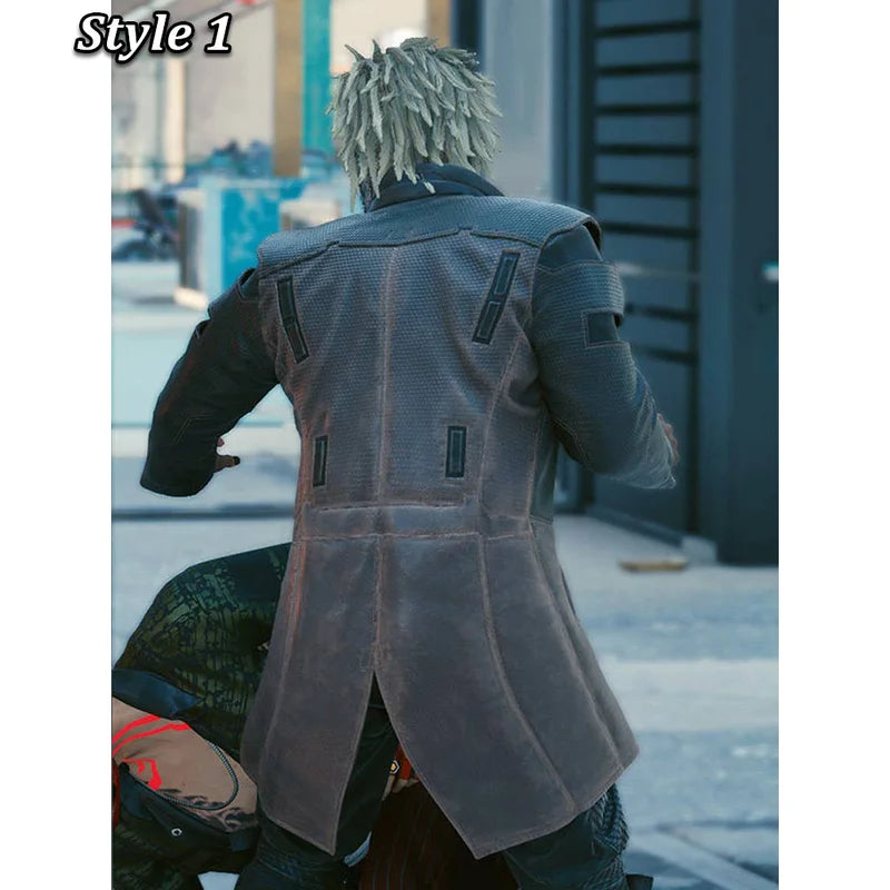 Cyberpunk 2077 Durable Synthetic Leather Biker Coat