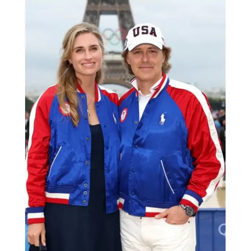 david-lauren-olympic-games-paris-2024-red-carpet-satin-jacket