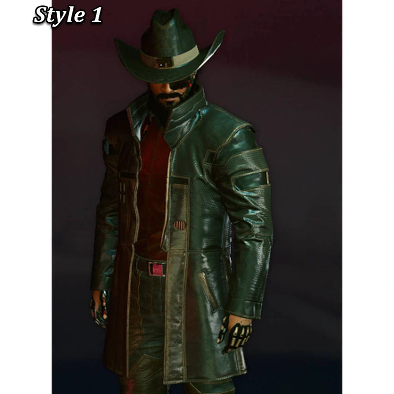 Cyberpunk 2077 Durable Synthetic Leather Biker Coat