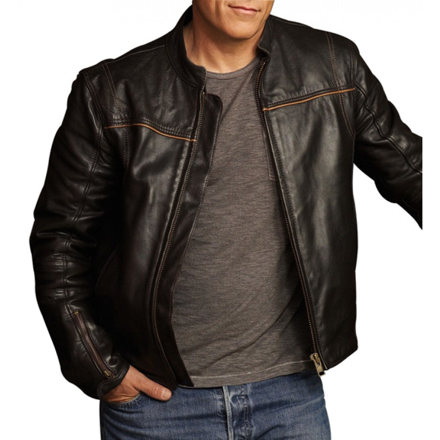 Human Target Christopher Chance Black Leather Jacket