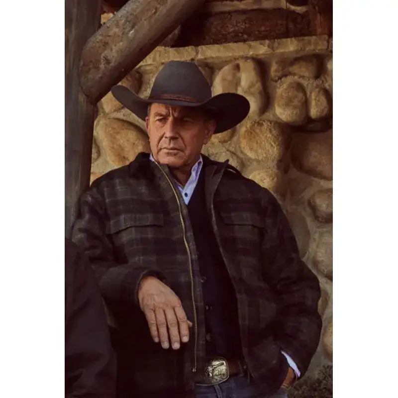 Yellowstone John Dutton Plaid Fleece Jacket