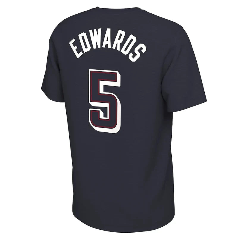 USA Basketball 2024 Summer Olympics Nike Anthony Edwards  Name & Number T-Shirt