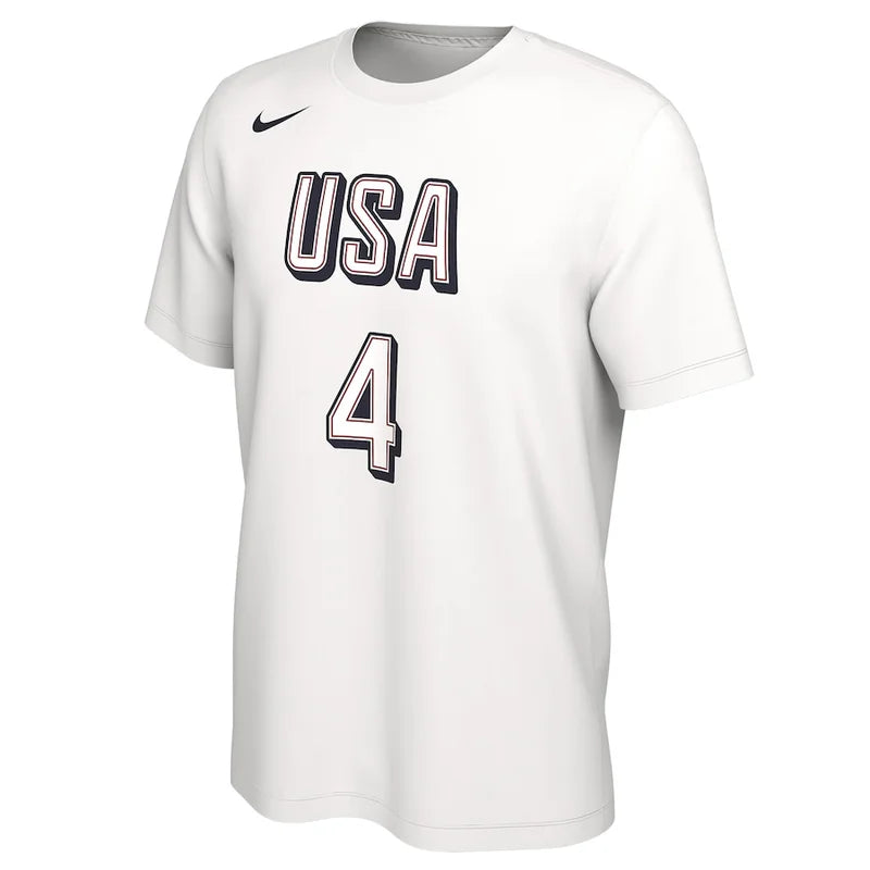 USA Basketball 2024 Summer Olympics Nike Stephen Curry Name & Number T-Shirt