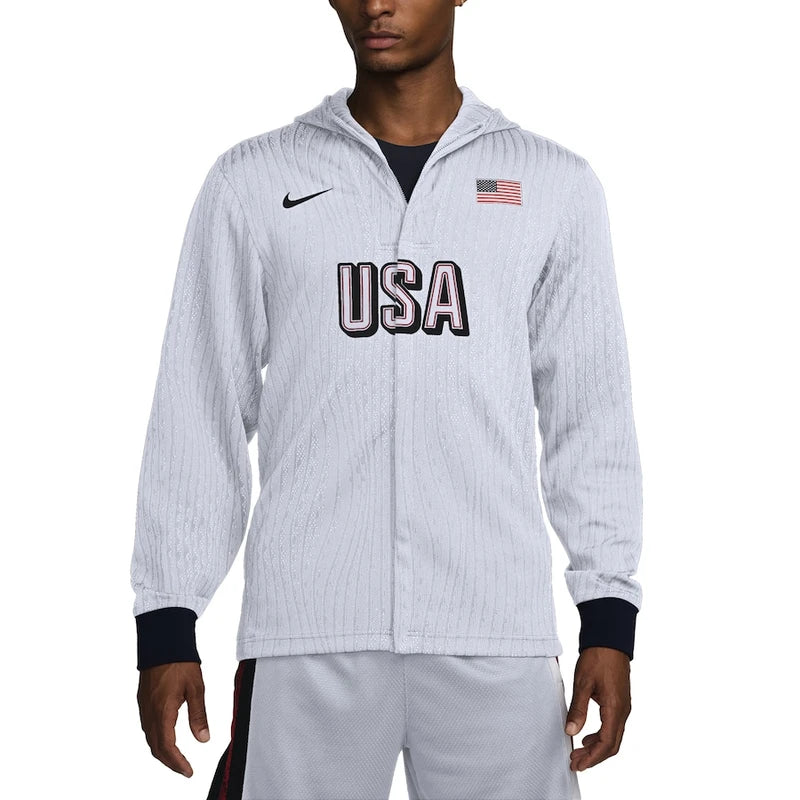 USA Basketball 2024 Summer Olympics Authentic On-Court Game Full-Zip Jacket