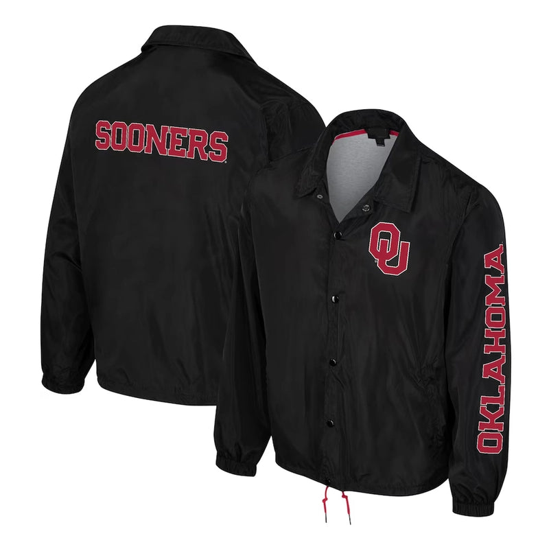 Oklahoma Sooners Full-Snap Coaches Jacket