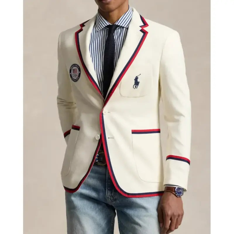 olympic-team-usa-flagbearer-2024-polo-ralph-lauren-white-blazer