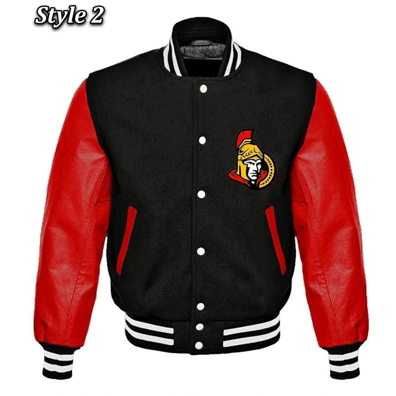 Ottawa Senators Rare Varsity Wool/Leather Jacket