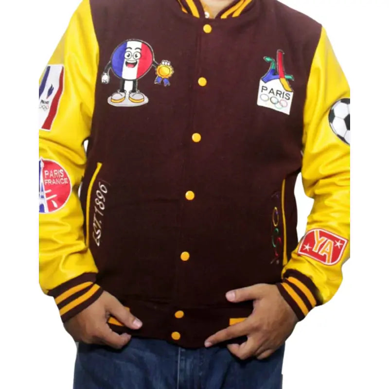 paris-2024-france-olympics-maroon-varsity-jacket