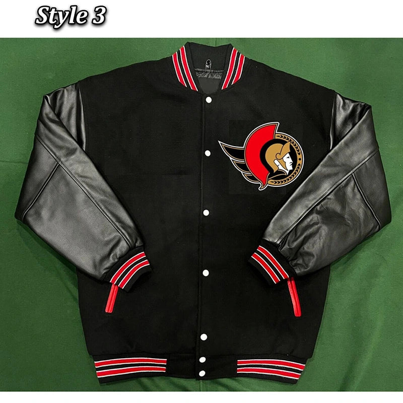 Ottawa Senators Rare Varsity Wool/Leather Jacket