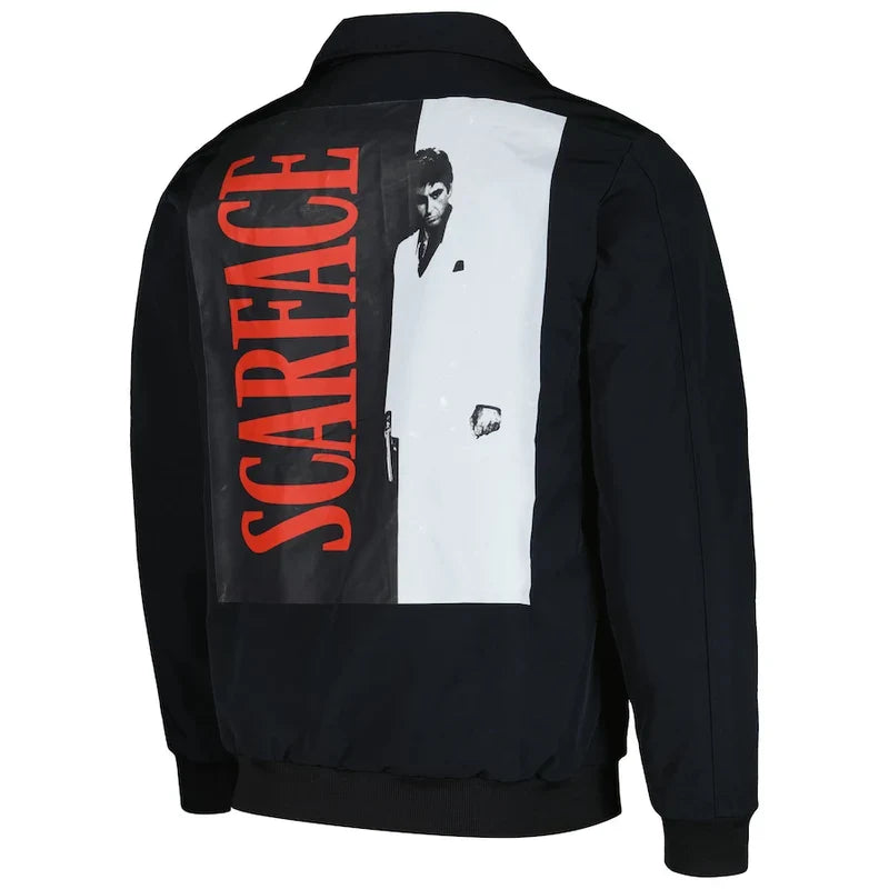 Scarface Coaches Full-Snap Black Cotton Jacket