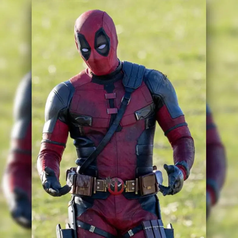 Wade Wilson Deadpool 3 2024 Leather Maroon Jacket